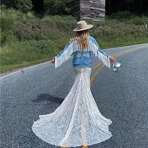 Denim hitched jacket